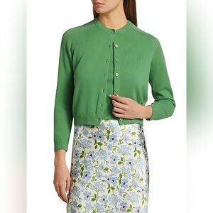 DÔEN Claudine Cashmere Crewneck Button-Front Cardigan